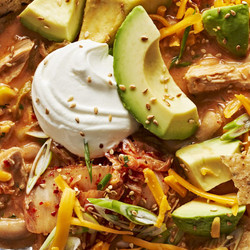 Creamy Gochujang White Chicken Chili
