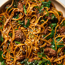 Easy Ground Beef Sesame Noodles
