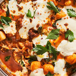 One-pan Cheesy Sausage Gnocchi