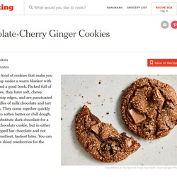 Chocolate-cherry Ginger Cookies