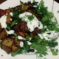 Copy of Sheet Pan Chicken With Potatoes, Arugula And Garlic Yogurt Sauce - The Accidental Locavore