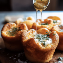 Cornmeal Popovers With Herb Honey Butter
