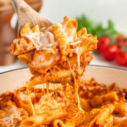 Chicken Parmesan Pasta Skillet