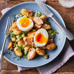 Salmon And Gnocchi Hash