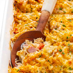 Chicken Cordon Bleu Casserole (easy &amp; Healthy!)