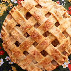 Apple-pear Lattice Pie