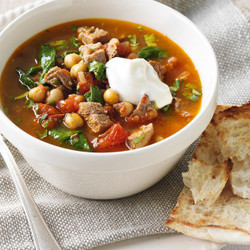 Spicy Lamb, Tomato And Chickpea Broth
