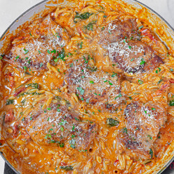 Chicken Thighs &amp; Tuscan Orzo