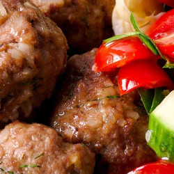 Sheet Pan Greek Meatballs With Tzatziki Sauce