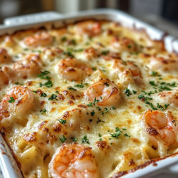 Shrimp Scampi Pasta Bake