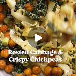 Roasted Cabbage &amp; Crispy Chickpeas With Grilled Lemon Dressing