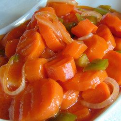 Copper Pennies (marinated carrots)