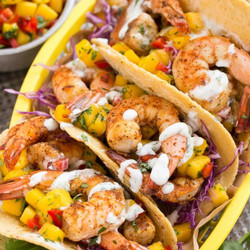 Shrimp Tacos With Mango Salsa