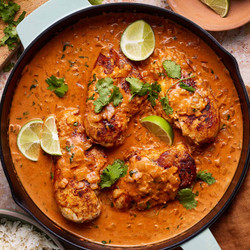 One Pan Saucy Coconut Chicken