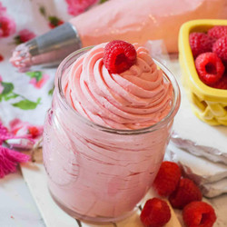 Berry Whipped Cream Frosting Recipe (video)