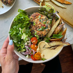 Mediterranean Turkey Burger Bowls