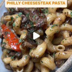32g Protein One Pot Philly Cheese Steak Pasta