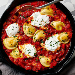Pierogy Shakshuka - Mrs. T&apos;s Pierogies