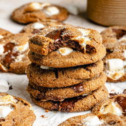 Chocolate Chunk Toasted Marshmallow Ginger Cookies