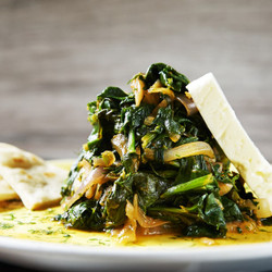 Tsigareli - Braised Greens W/tomato &amp; Feta