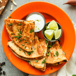Quesadillas patates douces et haricots noirs